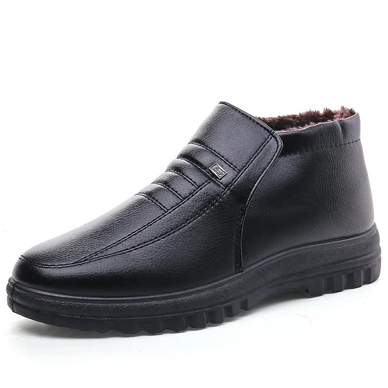 Men'S Shoes Temu - 플러스 사이즈 남성용 따뜻한 코튼 신발,