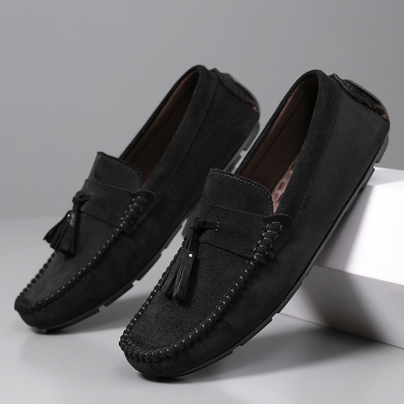 Men'S Shoes Temu - 클래식 태슬 남성 로퍼 편안한 스웨이드