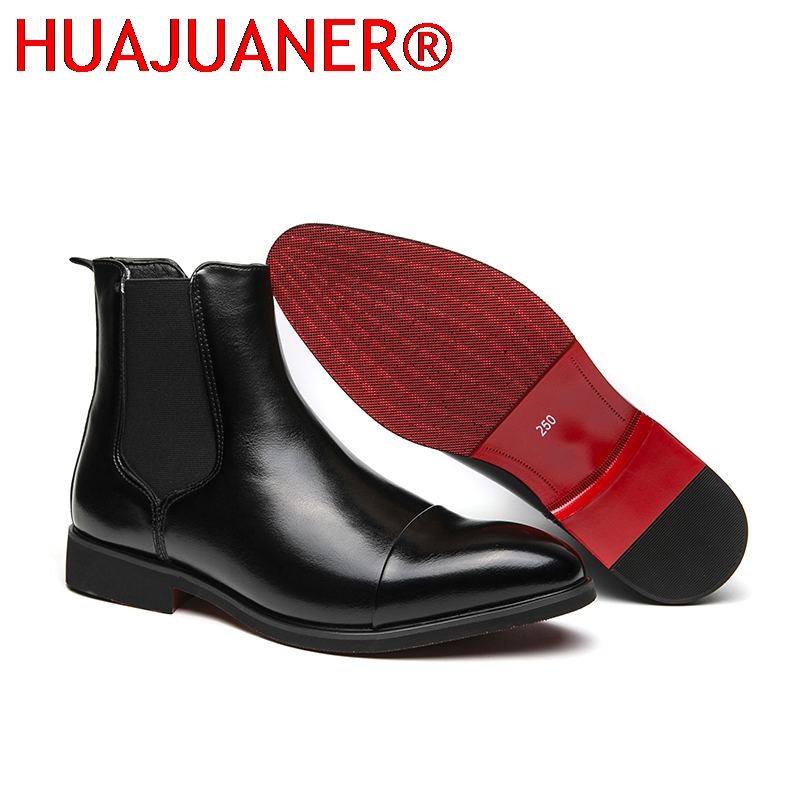 Men'S Shoes Temu - 영국 스타일 남성용 블랙 첼시 부츠