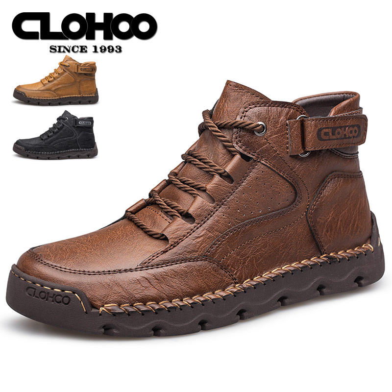 Men'S Shoes Temu - CLOHOO 손바느질 남성용 신발 따뜻한 인공