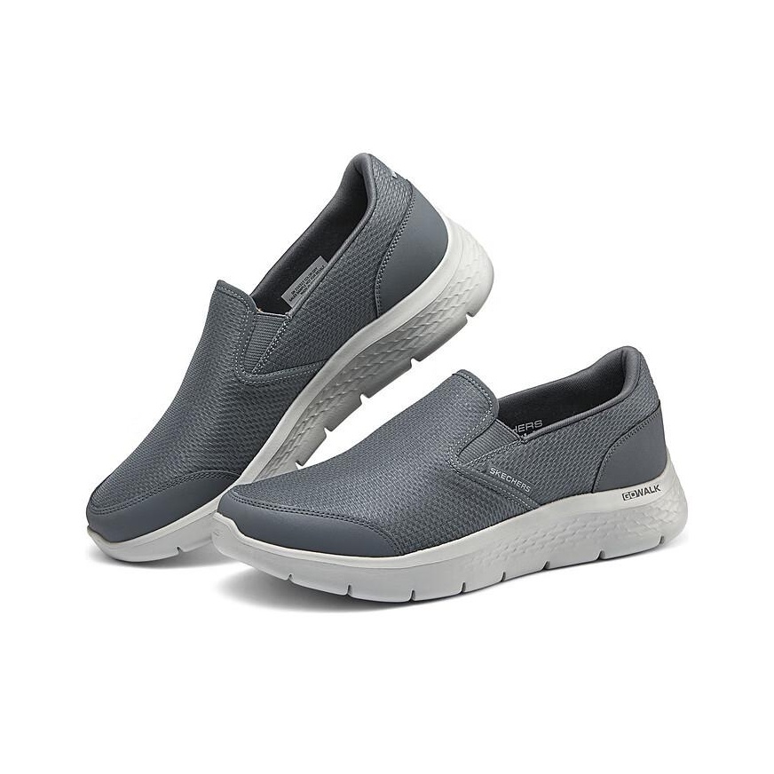 스케쳐스 로우탑 캐주얼 슈즈, 남성용, 회색, 2163 - Men Shoes Casual 리뷰 및 가격