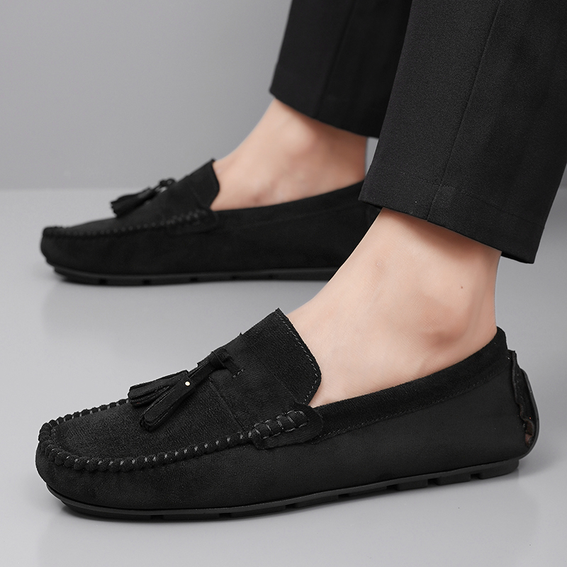 클래식 태슬 남성 로퍼 편안한 스웨이드 가죽 캐주얼 신 - Men'S Shoes Temu 리뷰 및 가격