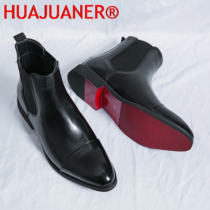 영국 스타일 남성용 블랙 첼시 부츠 여성용 천연 가죽  - Men'S Shoes Temu 리뷰 및 가격