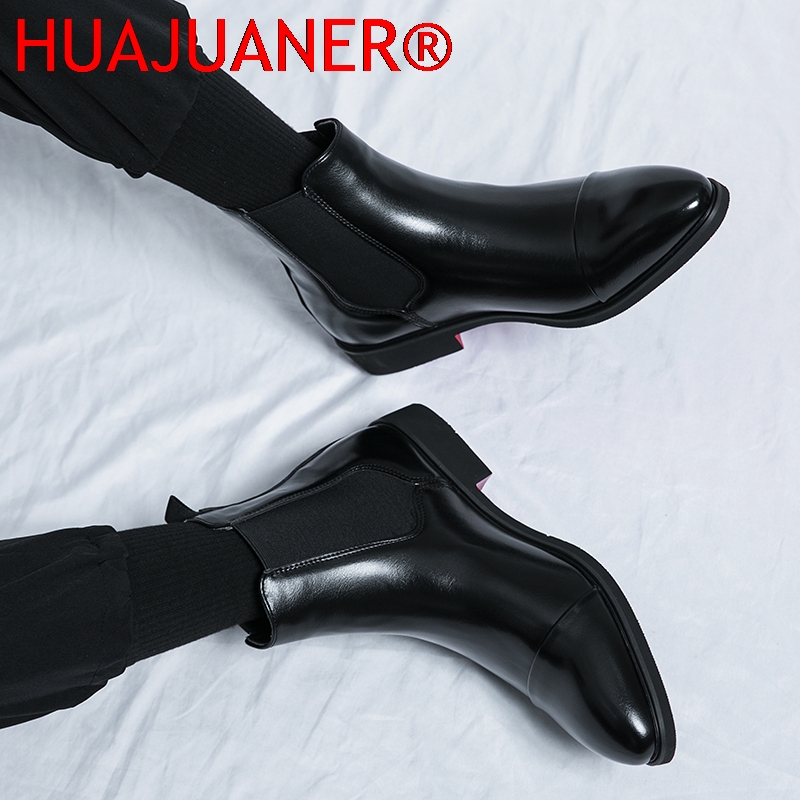영국 스타일 남성용 블랙 첼시 부츠 여성용 천연 가죽  - Men'S Shoes Temu 리뷰 및 가격