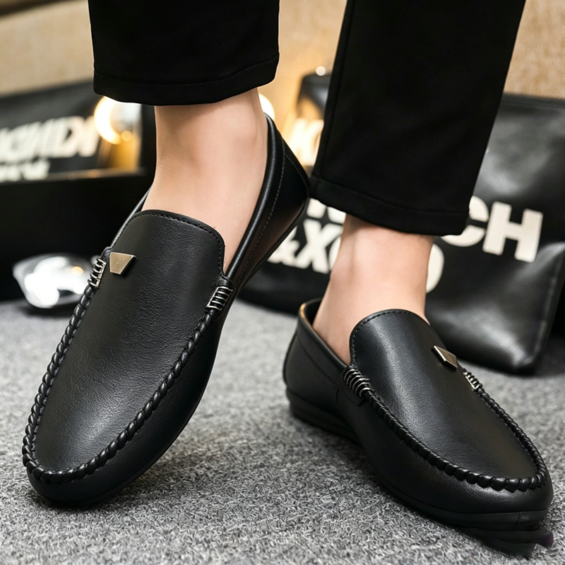 영국 스타일 남성 가죽 신발 미니멀리스트 슬립온 캐주얼 - Men'S Shoes Temu 리뷰 및 가격