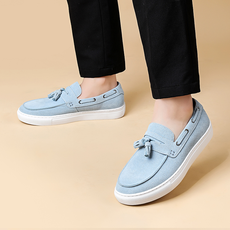 클래식 남성 스웨이드 가죽 태슬 로퍼 플랫 바닥 캐주얼 - Men'S Shoes Temu 리뷰 및 가격