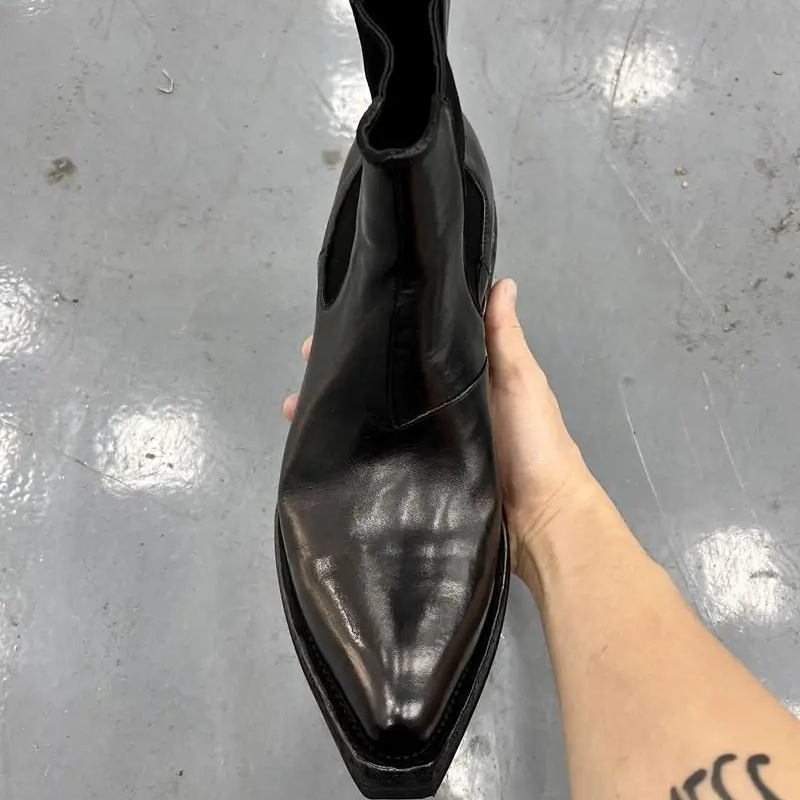 고품질 남성용 디자이너 하이탑 키높이 포인티드 토드 첼 - Men'S Shoes Temu 리뷰 및 가격