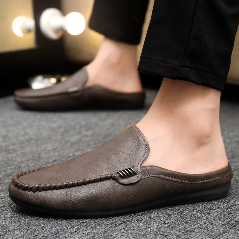 남성용 하프 슈즈, 편안한 PU 가죽 캐주얼 슈즈, 통 - Men'S Shoes Temu 리뷰 및 가격