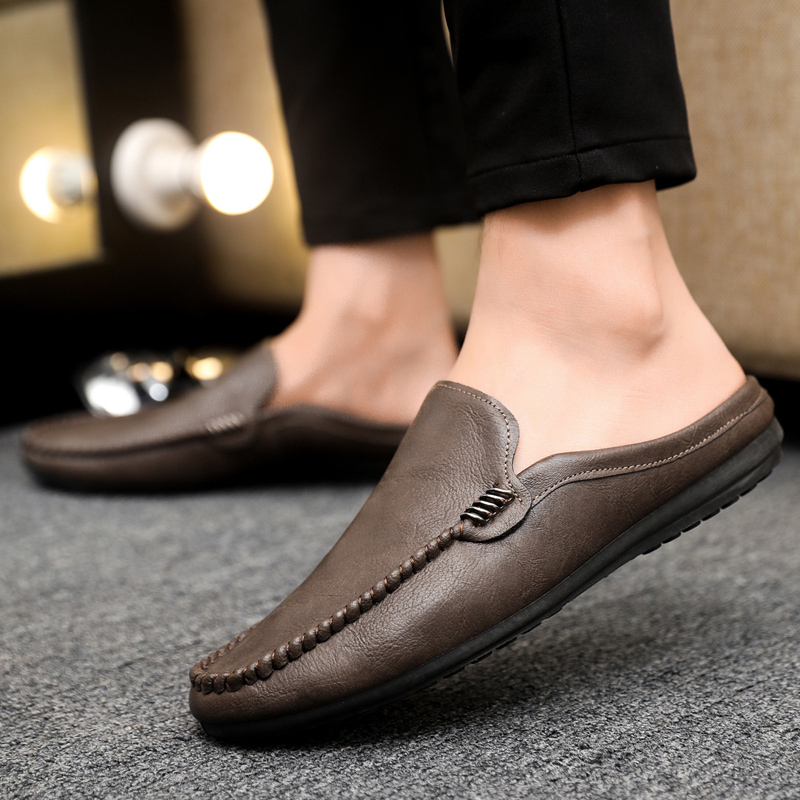 남성용 하프 슈즈, 편안한 PU 가죽 캐주얼 슈즈, 통 - Men'S Shoes Temu 리뷰 및 가격
