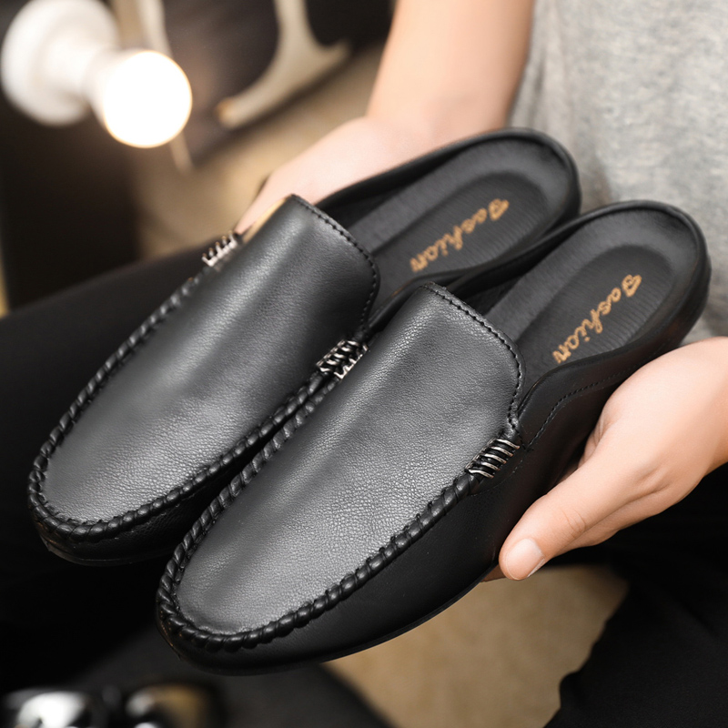 남성용 하프 슈즈, 편안한 PU 가죽 캐주얼 슈즈, 통 - Men'S Shoes Temu 리뷰 및 가격