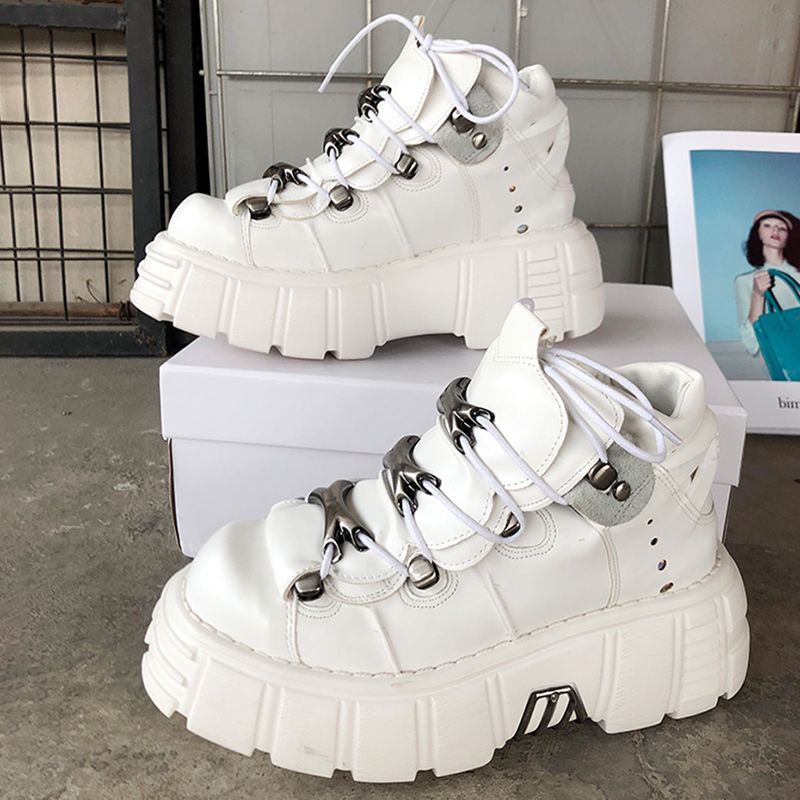 2026 여성 고스 가죽 헤비메탈 머핀 펑크 플랫폼 다 - Men'S Shoes Temu 리뷰 및 가격